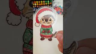 This Otter in a Sweater and Hat Is Too Cute to Handle 🦦💖#cuteotter #cozystickers #satisfyingvideo