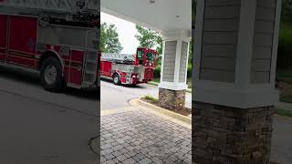 Mount juliet Hook and ladder fire truck out on a test drive #firetruck