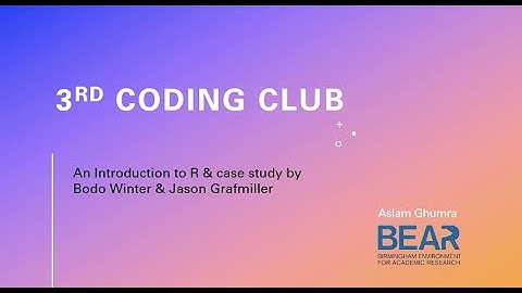 Coding Club R session 290322