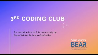 Coding Club R session 290322