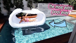 THE MOST EXTRA POOL EVER + cooking with remi *healthy cookies and homemade bread*