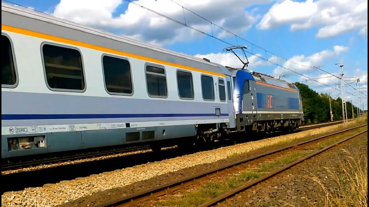 E20 - Husarz z pociągiem EIC/EC 71002 Berlin-Warszawa-Express - Zbąszyń (HD)