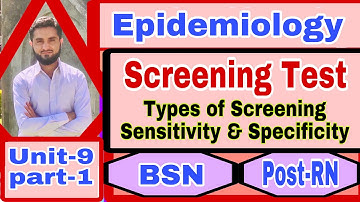 Screening Test vs Diagnostic Test{Unit-9 part-1}{Types, Sensitivity & Specificity}BSN/Post-RN