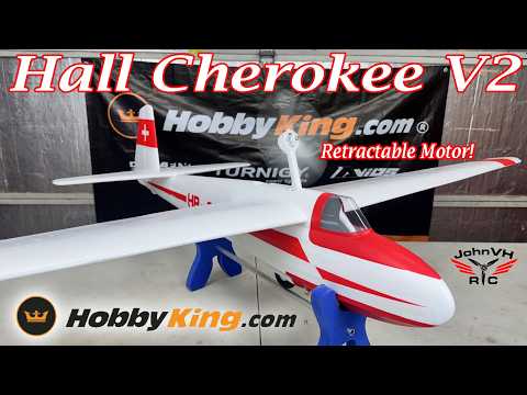 HobbyKing Hall Cherokee V2 w/ Retractable Propeller Glider 1700mm #review @HobbyKing