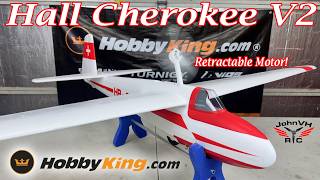 HobbyKing Hall Cherokee V2 w/ Retractable Propeller Glider 1700mm #review @HobbyKingOfficial