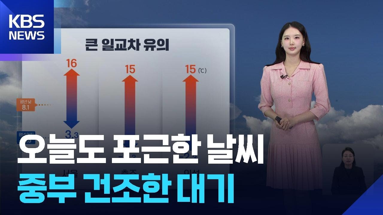 [날씨] 오늘(28일)도 포근한 날씨…중부 건조한 대기 / KBS  2026.02.28.