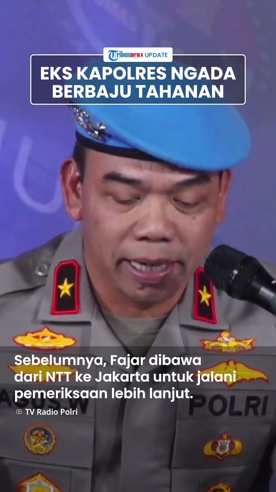 Tampang Eks Kapolres Ngada Pakai Baju Tahanan dan Diborgol seusai Jadi Tersangka Pencabulan Anak