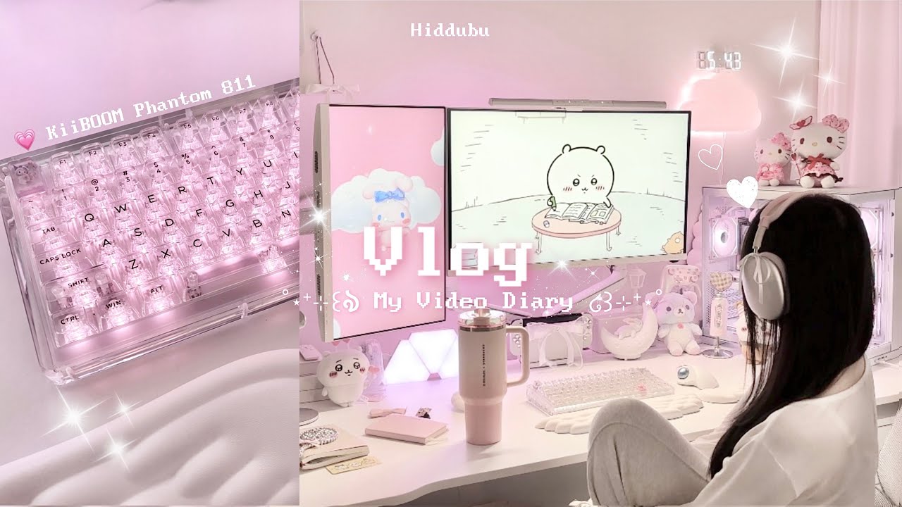 [SUB] ʚ Vlog ɞㅣ신입 자취생의 일상 엿보기⤜♡⤞ㅣ야밤에 편의점 털이🍙ㅣ키붐 팬텀 81 얼음 키보드 ☆ Casebang 리본 폰케이스 언박싱 ﾟ:ꔫ:*