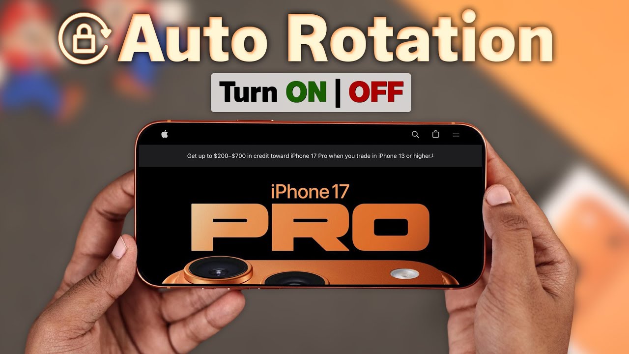iPhone 17 Pro Max | Pro: How to Turn OFF Auto Rotation! [ON ] - YouTube