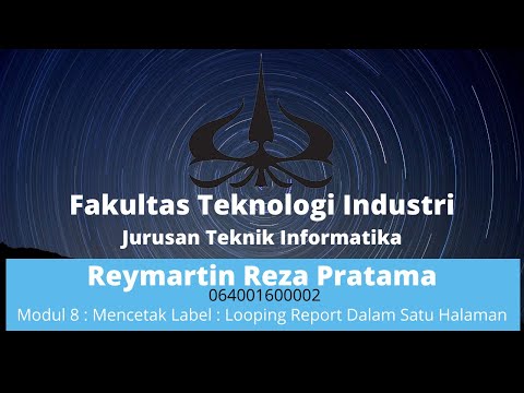 Enterprise Resource Planning (ERP) - 08 Mencetak Label : Looping Report Dalam Satu Halaman