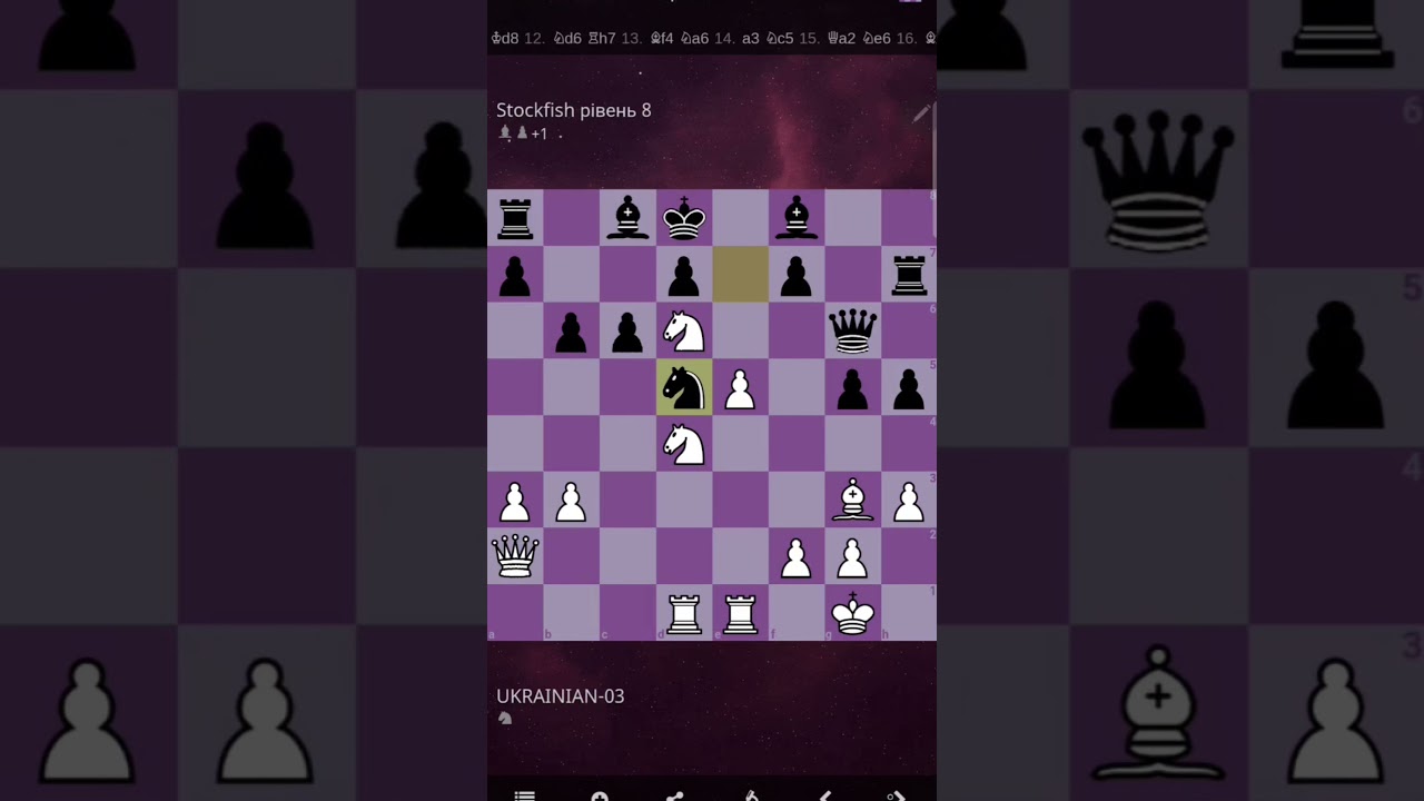 🐶😹Chess game. Stockfish level 8. The last level. 