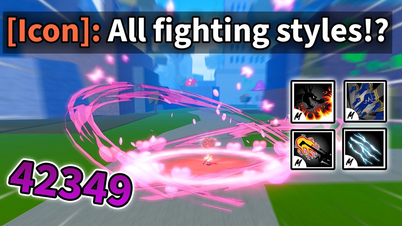String 1 Shot Combo With Every Fighting Style (Blox fruits) 