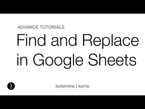 Find and Replace in Google Sheets : Google Sheet Tutorial