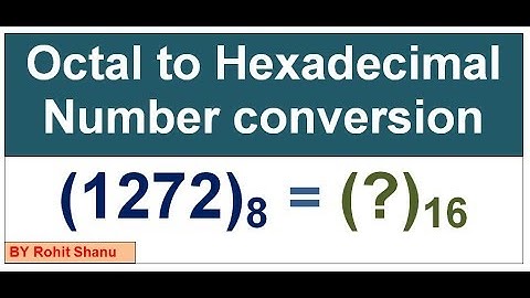 Octal to Hexadecimal Number conversion In Hindi | How to Convert Octal to Hexadecimal By Rohit Shanu