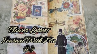 Flower Letters Journal With Me #3/Letter Story Journal With Me #3 #journalwithme #vintagejournal