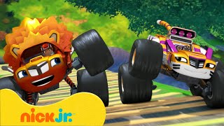 Blaze And Stripes Help Sparky Return To The Volcano 🌋 | Blaze And The Monster Machines | Nick Jr. Uk