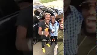 Shatta Wale hangs out with Adebayor