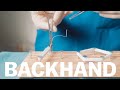 How to throw a backhand needle pass suturing tips