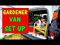 Gardenerlandscaper van set up  peugeot partner running a gardening business