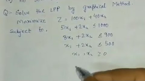 Lec -2 Graphical Method Linear Programming Problem || For infinite Solution || In Operation Research