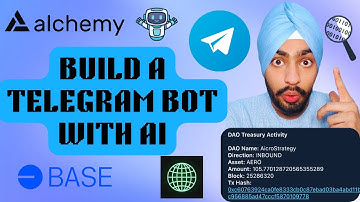 Build a Telegram Bot with AI to Monitor Web3 App  | Alchemy Webhooks | Base EVM | No coding