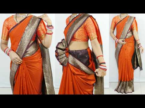 Amazing Cotton Silk saree draping Tutorial | How To Make Perfect saree Draping Style