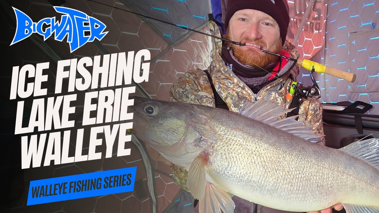 Ice Fishing Lake Erie Walleye with Mega Live 2