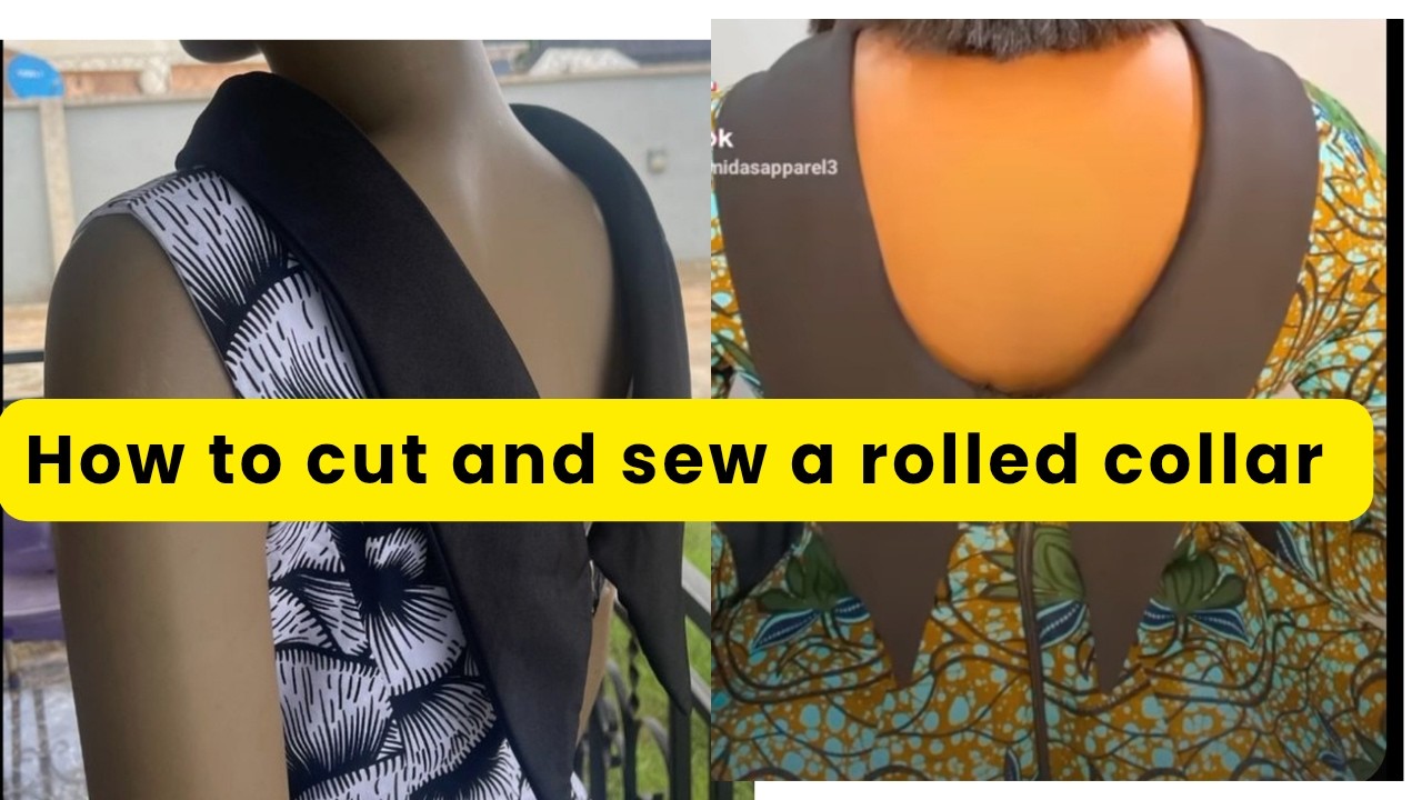 How to Draft, Cut & Sew a Perfect Rolled Collar | Step-by-Step Beginner ...