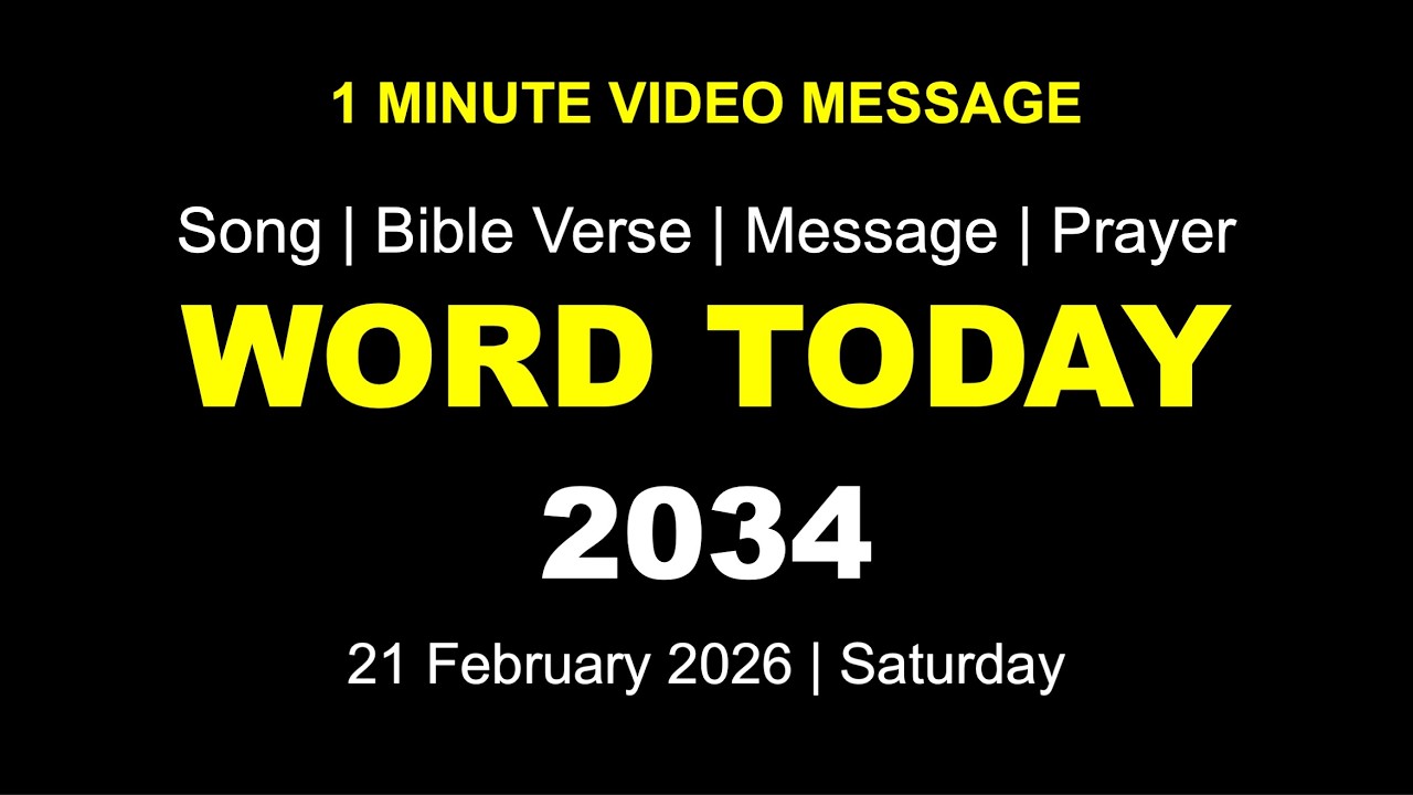 Word Today-2034 | Bro RSV | One-Minute Video Message (Malayalam) | 21 February 2026