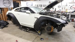 Parts are in!! Test Fitting the Wide Body Kit on the GTR