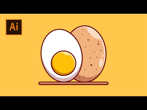 How To Draw an Egg in Illustrator | Egg Flat Vector Design | Adobe Illustrator CC