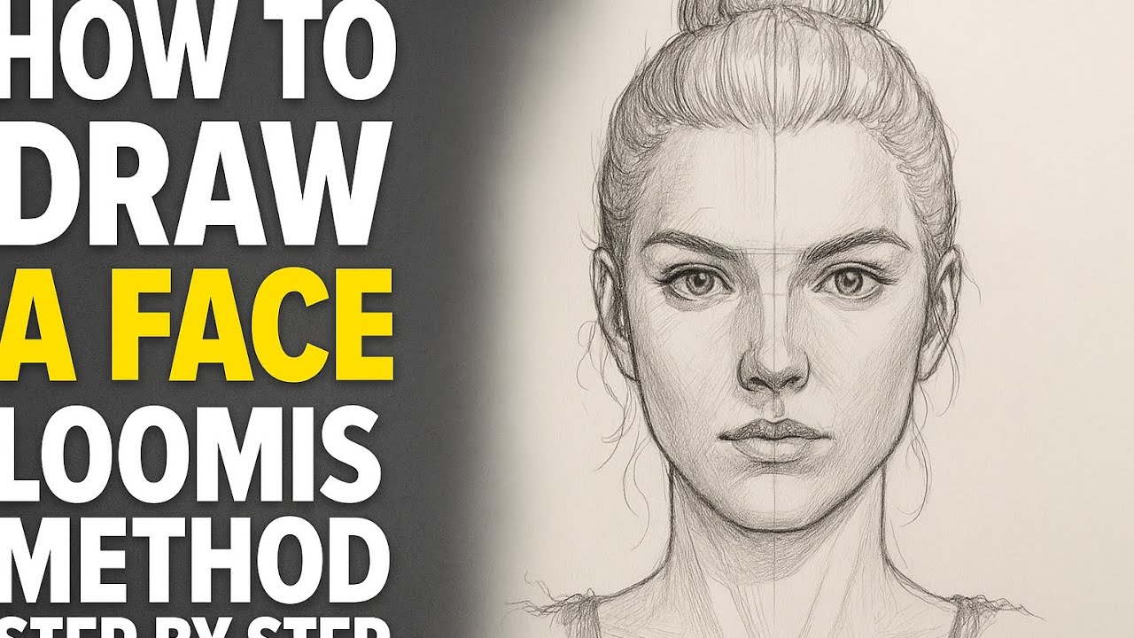 How to Draw a Face | Loomis Method Step by Step Tutorial - YouTube