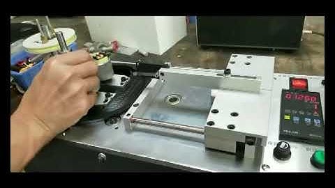 Automatic EE core taping machine. For transformers.