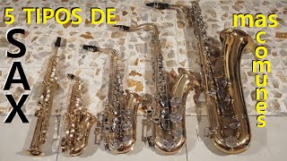 Los 5 TIPOS DE SAXOFONES más usados