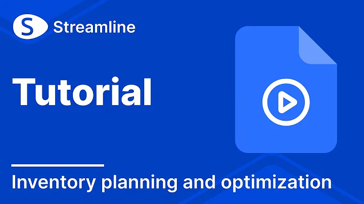 Inventory planning & optimization in GMDH Streamline
