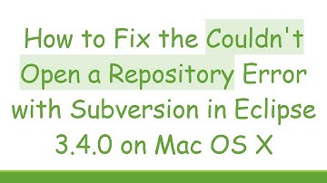 How to Fix the Couldn