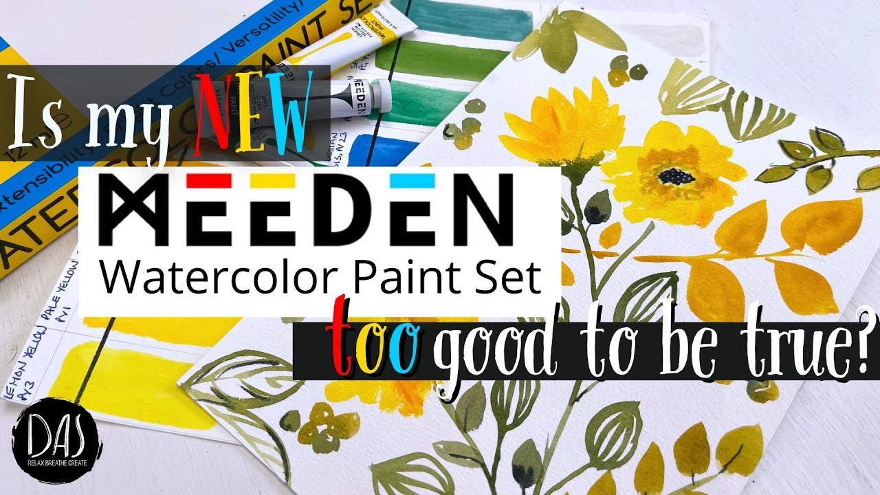 Playing with the MEEDEN watercolor and 100% cotton paper // Review and  painting demo 