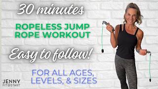 30 min. ROPELESS JUMP ROPE WORKOUT (Low-Impact)