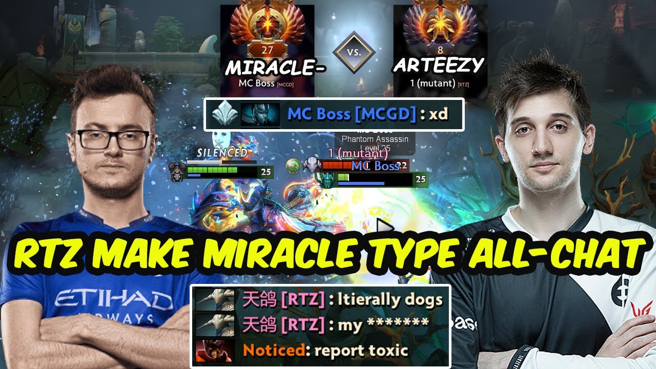 When RTZ make MIRACLE Type ALL-CHAT 😂😂😂 - Carry Battle