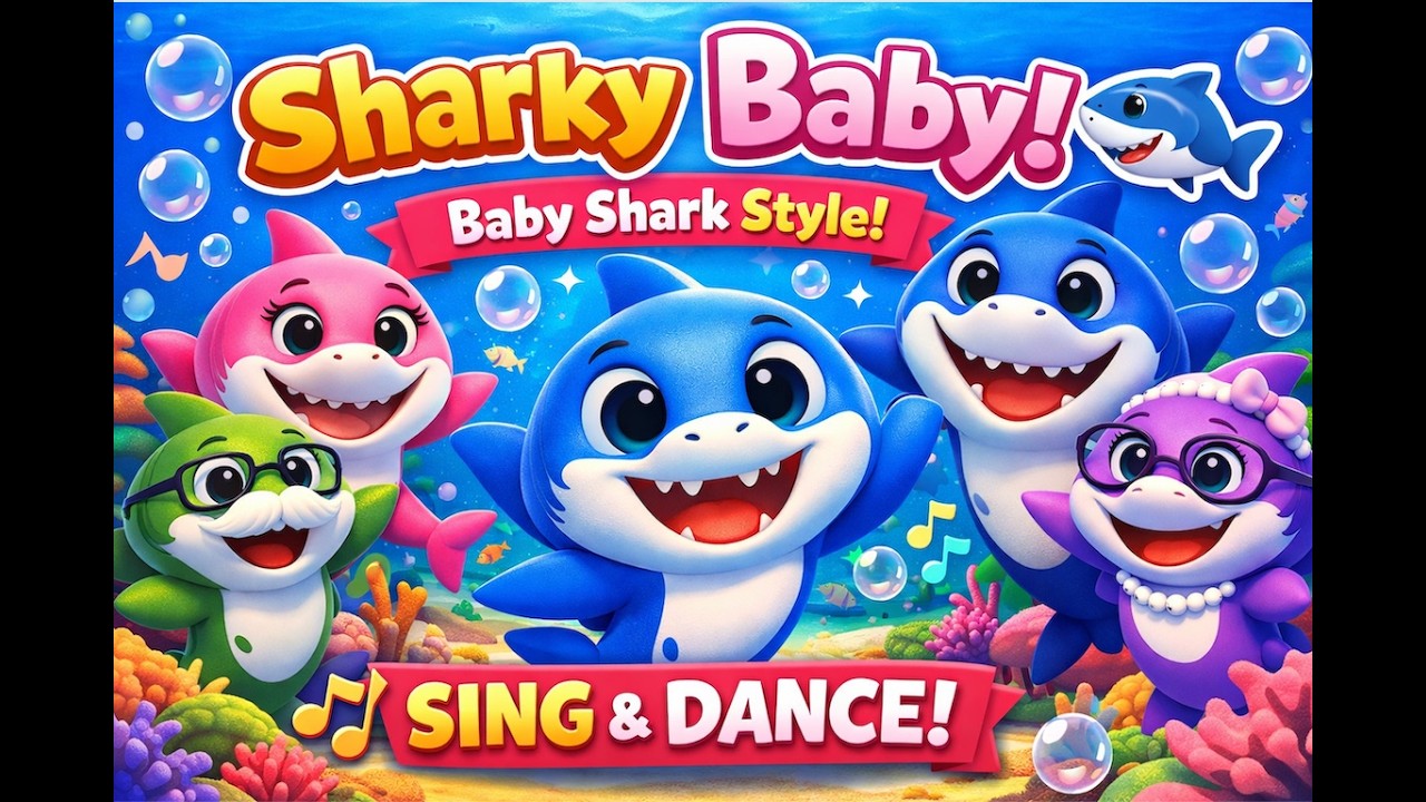 Шарки Бэби 🦈 | Детская песенка | Детская песенка от Ember Tales (в стиле Baby Shark)