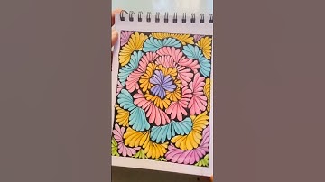ZENTANGLE ART Challenge (Day 4/5)💯👍🏻🤯 #zentangle #diy #youtube #shorts #trending #art