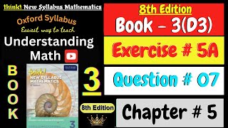 Exercise 5A Question 7 | Chapter 5 | Book 3 Math | Coordinate Geometry | 8th Edition Math Profile