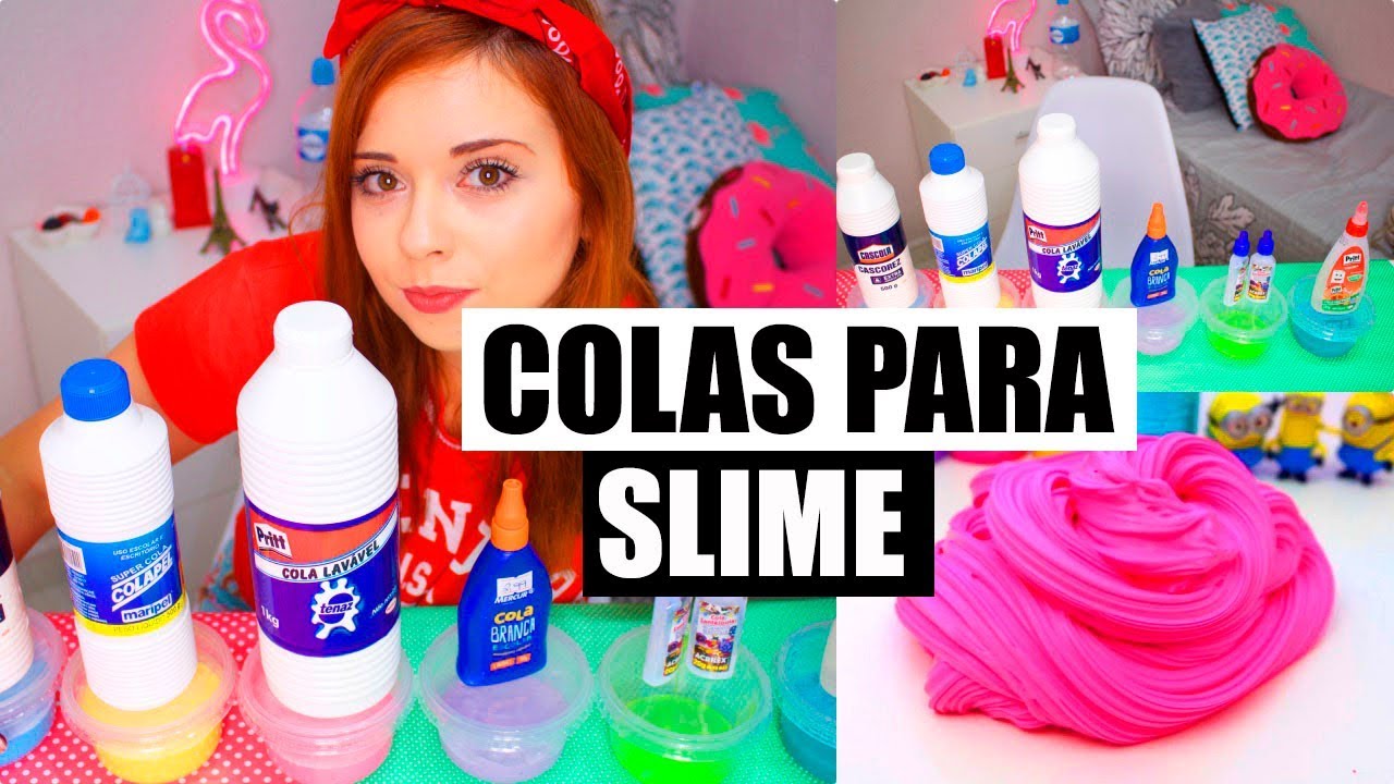 TESTANDO 6 MARCAS DE COLA PRA FAZER SLIME | QUAL é Melhor ?