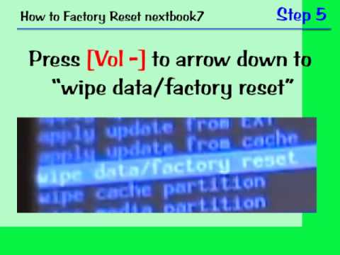 How to factory reset android nextbook7 (forgot passcode)