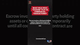 Escrow: Essential Legal Terms in Commercial and Criminal Procedure Explained" #shorts