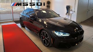 NEW ARRIVAL! 2022 BMW M550i Black Sapphire on Black Dakota Leather with Red M Sport Brakes!