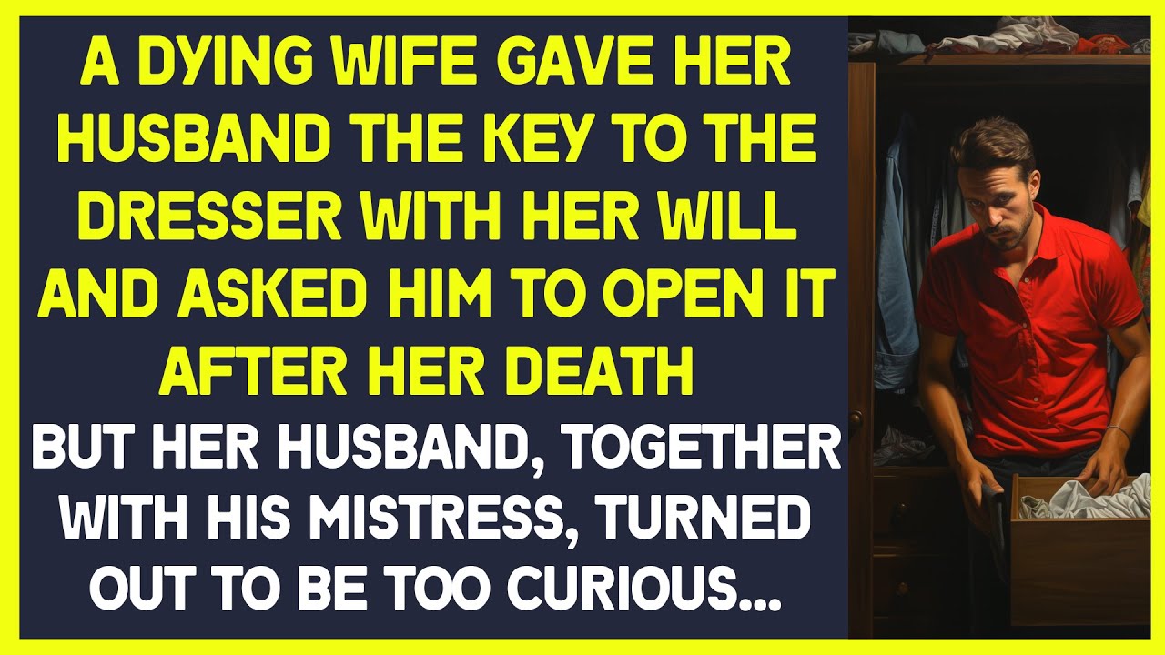 Dying wife gave her husband a key to the dresser with her will and asked to open it after her death
