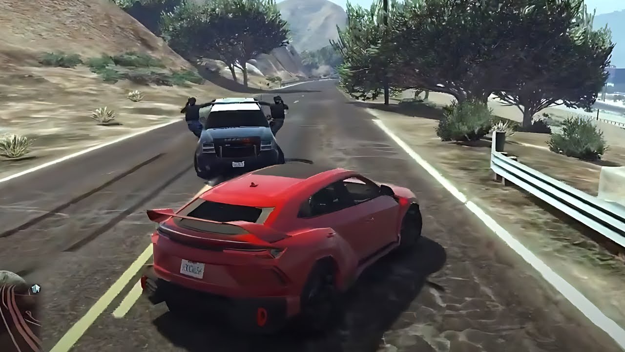 GTA 5 Lamborghini Urus 5 Star Police Chase - Epic Escape! - YouTube