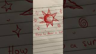 How to draw a sun ✨☀️ #art #drawing