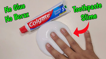 No Glue Toothpaste Slime ASMR l How to make slime with toothpaste l How to make slime without glue